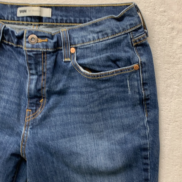 Levi's 515 Bootcut Studded Flap Pocket distressed Denim Jeans 12M 31 X 32 - Picture 10 of 15